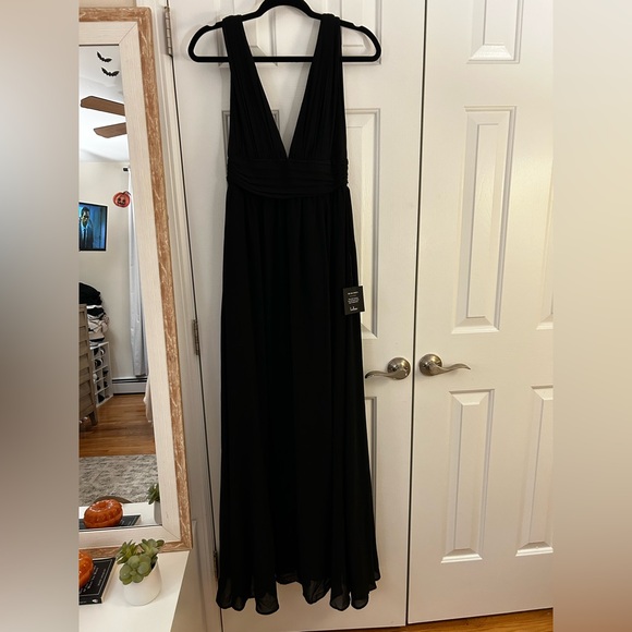 NWT Lulus Heavenly Hues Black Maxi Dress - Picture 5 of 6